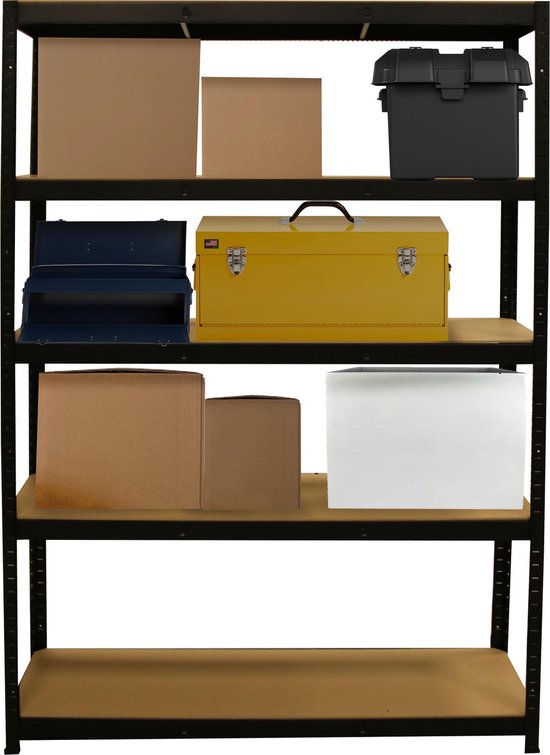 Erro Storage Rack XL - Largeur 120 cm - Capacité 875 kg - Montage sans vis -Noir