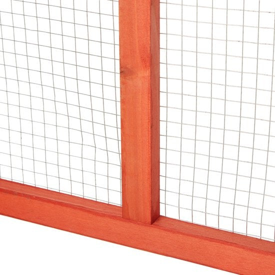 clapier à lapin tectake marron - 404403