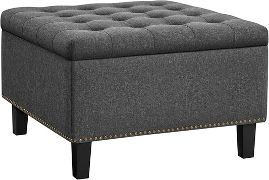Pouf de rangement Yaheetech 70,5 x 70,5 cm - Avec espace de rangement - Pieds en bois caoutchouté