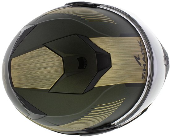 Casque SHARK Oxo Sikter Mat Vert Chrome Or GUQ - Taille XL - Casque