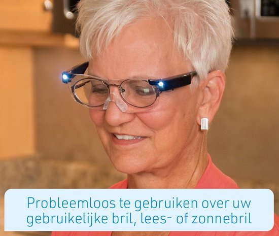 Zoom Magix LED | Lumière LED intégrée et grossissement de 160% | Lentilles en polycarbonate | Mighty Sight | monture durable - lunettes résistantes aux rayures - sûres et confortables | Design unisexe