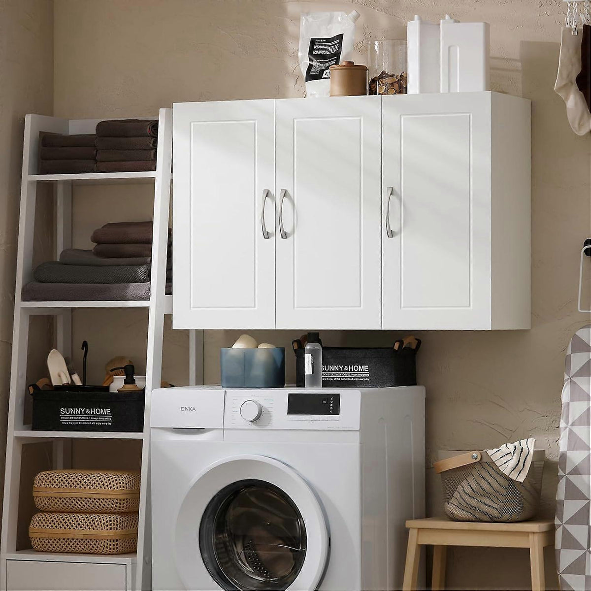 SoBuy Armoire - FRG231-LW - MDF - Max. 36kg. - 90x30x60cm - Blanc