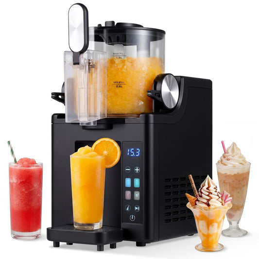 Machine à granités Coast - 1,5 litre - Commande tactile LED - Fonction d'auto-nettoyage - Noir