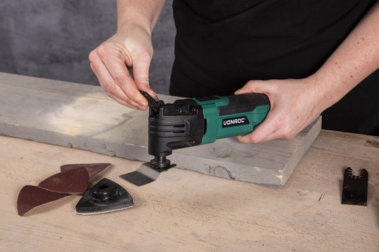 VONROC Multitool - Oscillant - 300W - Accessoires et sac de rangement inclus