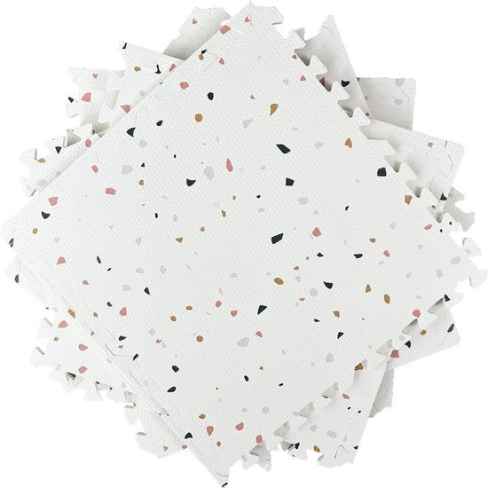 NilaFee™ - Tapis de jeu de luxe - Mousse - Bébé - Tapis de jeu - Tapis d'éveil - 180 x 120 x 1,5 cm - Tapis puzzle - Sac de rangement - Blanc classique