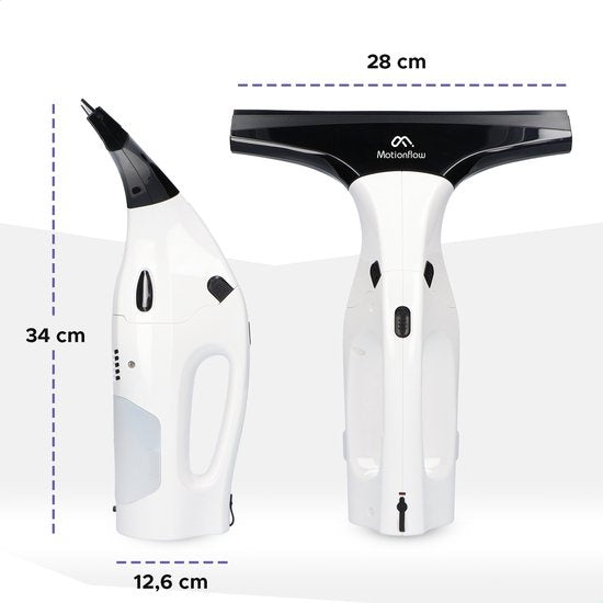 Nettoyeur de vitre électrique avec laveur intégré - Motionflow - Rechargeable