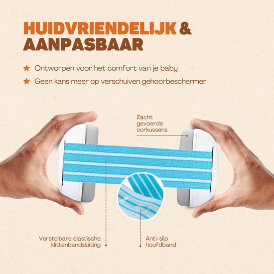 Vulpes Goods® BabyCare - Hearing Protection Kids PRO - Protège-oreilles certifié pour bébé - Convient aux bébés et aux jeunes enfants jusqu'à 36 mois - Réduction du bruit de 25 dB pour une protection auditive maximale - 3 bandeaux et un sac de transport i