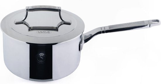 Casserole avec couvercle - Saveur Selects - Acier inoxydable - Compatible induction et toutes soucres de chaleur - Compatible four (260°) et lave-vaisselle