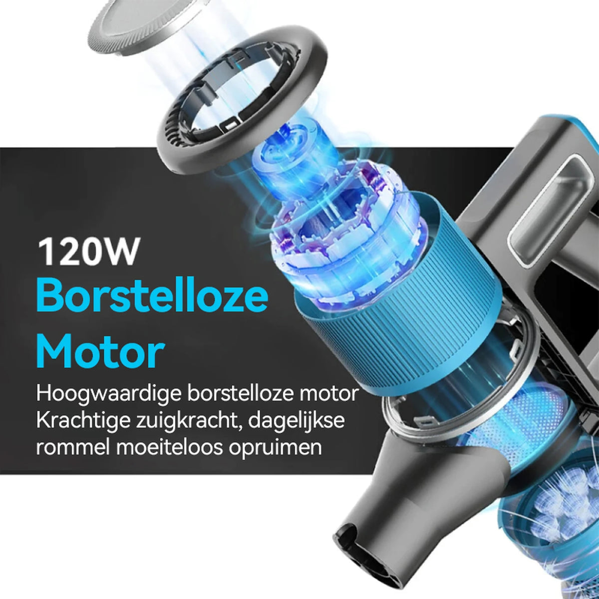 Aspirateur sans fil Ochama 4-en-1 - Aspirateur balai et aspirateur à main - Puissance d'aspiration de 18 kPa - Autonomie de 40 minutes - Écran LED