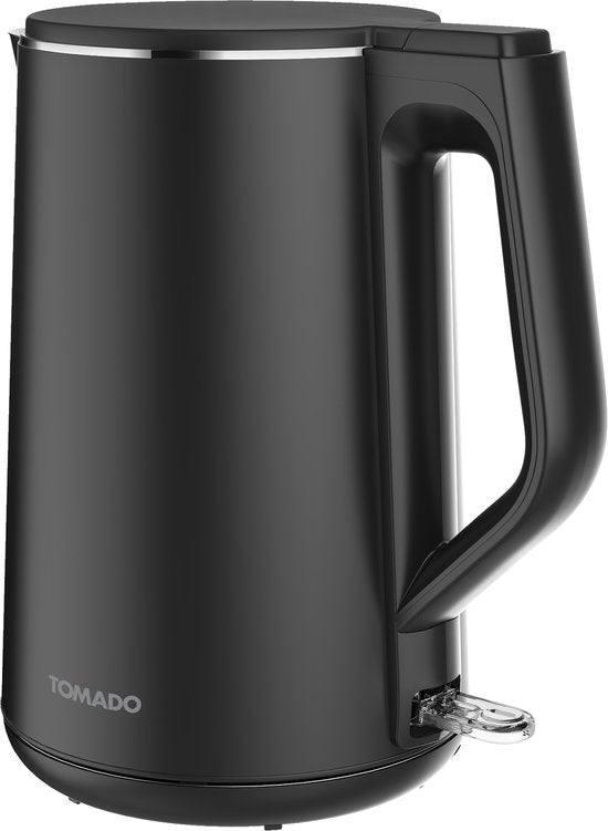 Tomado TWK1708B - Bouilloire - 1,7 litres - Double paroi - 2200 watts - Sans BPA - Noir mat