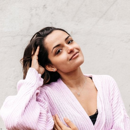 Yolora Boucles d'oreilles pour dames avec cristaux ronds Kalpa Camaka - couleur argent - plaqué or blanc 18K - Cadeau de fête des mères