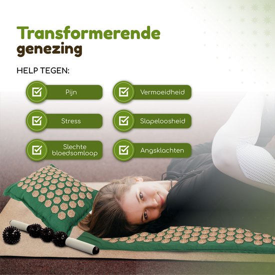 Amati Blue Lotus Spijkermat - Incl. Kussen en Accessoires - Grijs