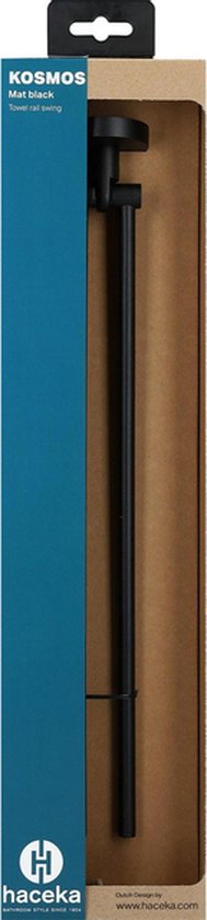 Porte-serviettes Haceka Kosmos - 42 cm - double - pivotant - noir mat