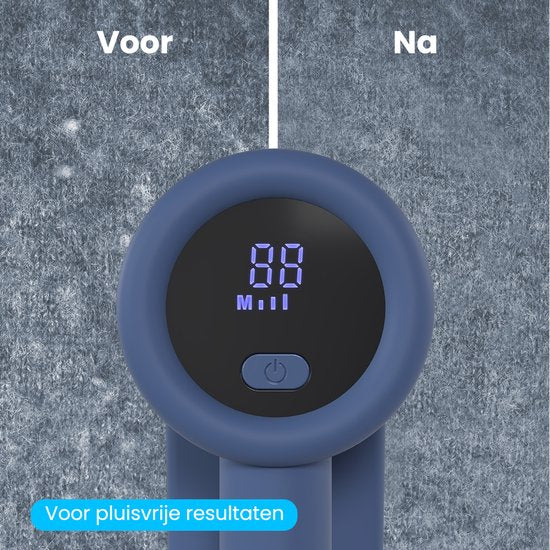 Auronic Electric Lint Remover Pro - Tondeuse à peluches - Autonomie 120 minutes - Rechargeable - Affichage LED - Défoliateur - Bleu