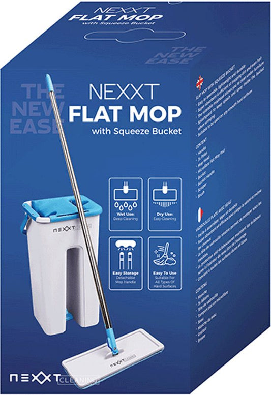 Nexxt Flat Mop - avec seau - Rotation 360