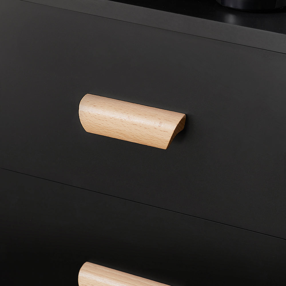 SoBuy Table de nuit - Buffet avec 3 tiroirs coulissants et 2 étagères de rangement - Max. 40KG - 48 x 40 x 60 cm - Noir