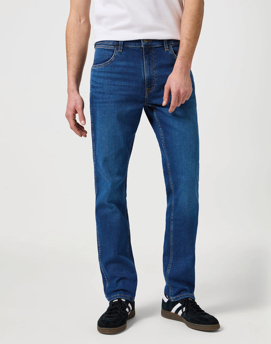 Jean Wrangler Greensboro pour homme - coupe droite classique - bleu - W32 L34