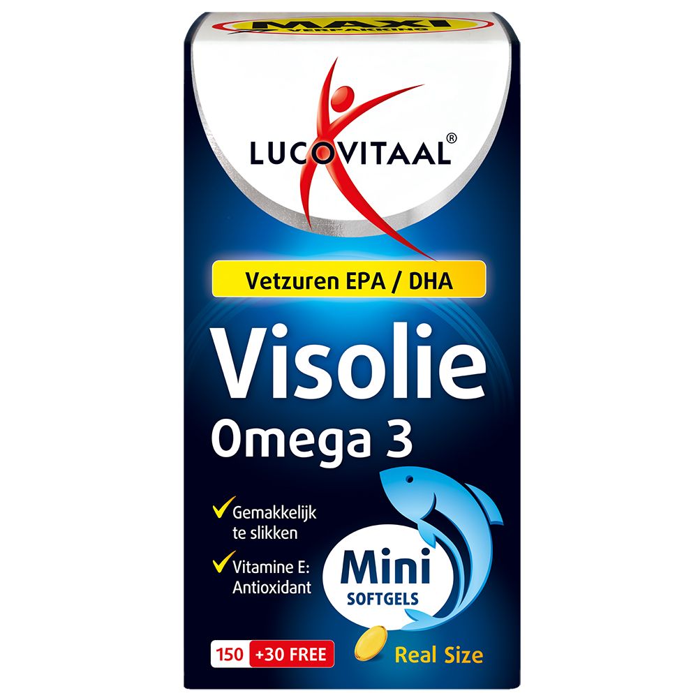 Lucovitaal Huile de poisson Oméga-3 Mini-gélules molles - 60 gélules
