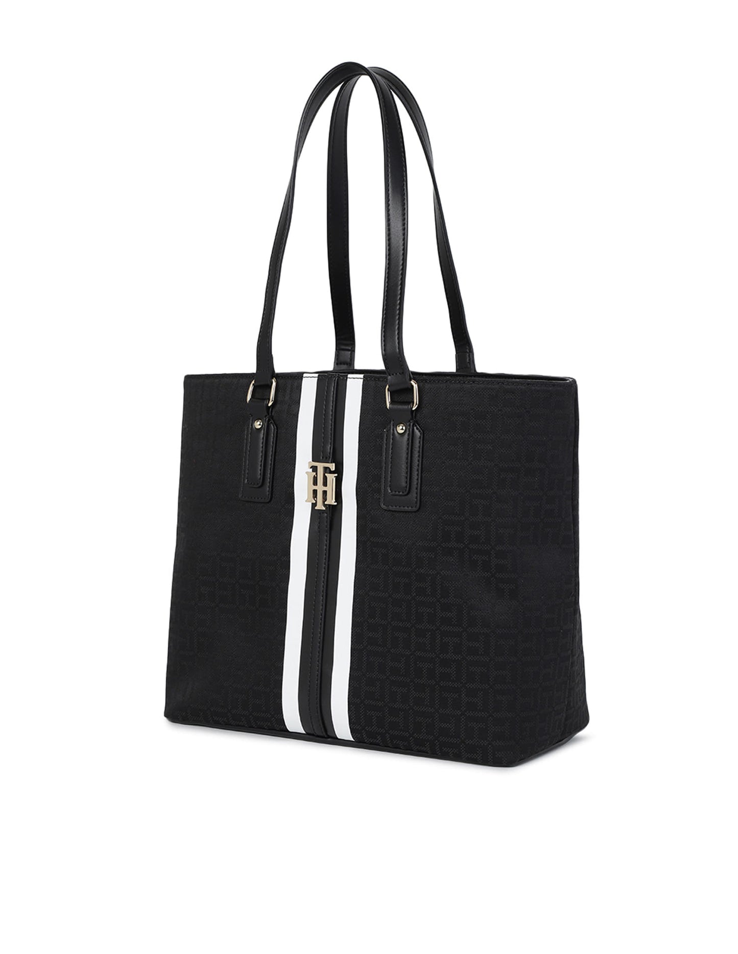 Sac fourre-tout Tommy Hilfiger Jaden Plus Monologo - 100 % polyester - Femme - Anses - Fermeture à glissière - 13 x 28 x 33 cm