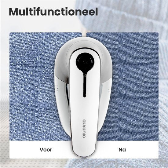 Auronic Electric Lint Remover - Sans fil - 2 accessoires supplémentaires - Blanc