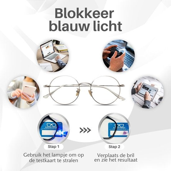 LC Eyewear Lunettes d'ordinateur - Lunettes à lumière bleue - Lunettes d'affichage - Métal - Unisexe - Argent