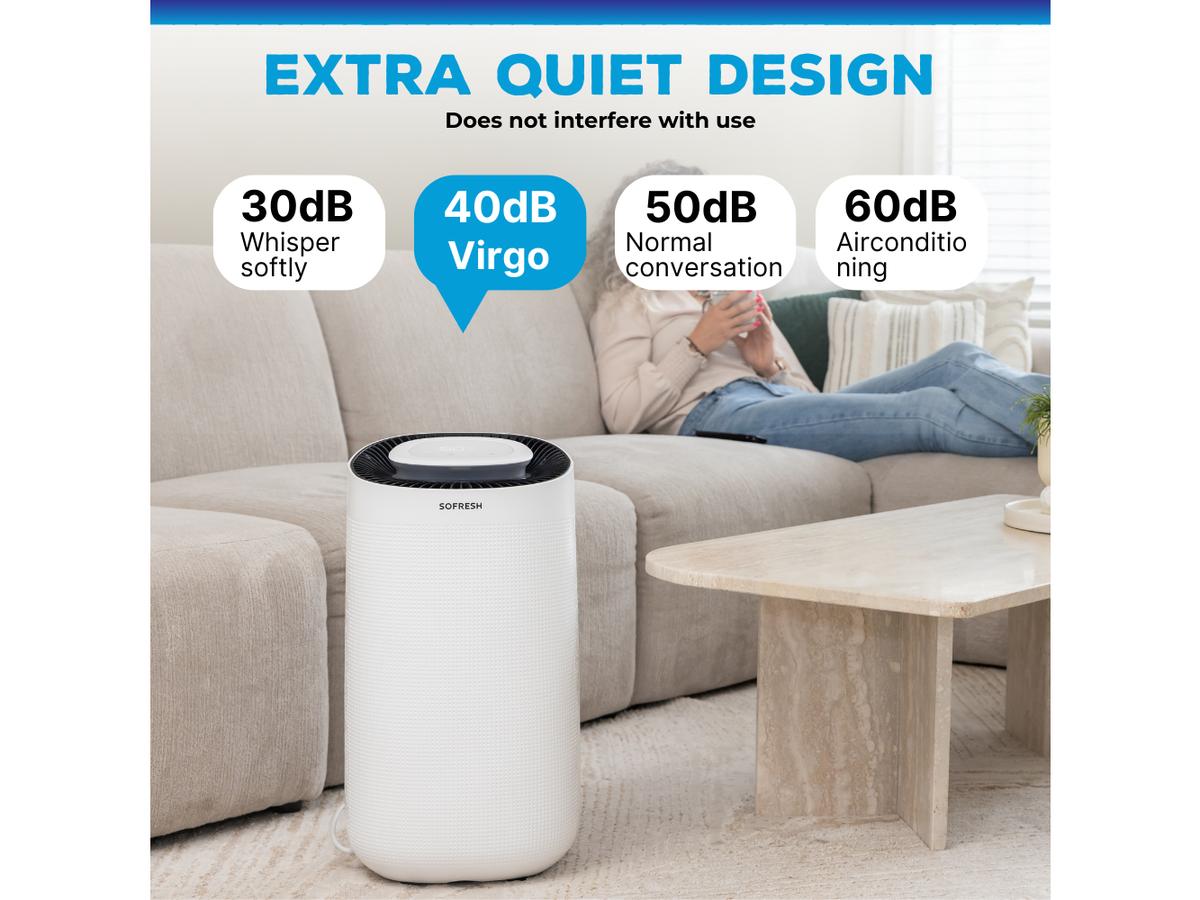 Sofresh Virgo 2-en-1 : déshumidificateur et purificateur d'air - Capacité 16 L - Blanc