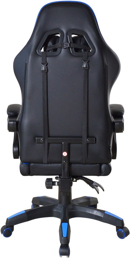 VDD Gaming - Fauteuil gaming - Fauteuil de jeu - Fauteuil gaming noir - Fauteuil gaming bleu - Fauteuil de bureau - Fauteuil de travail - Réglable - Ergonomique - Poids max. 120 kg