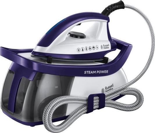 RUSSELL HOBBS 24440-56 Générateur de vapeur - 4.5 Bar | 1.3L Réservoir - Semelle en céramique - 100 g/min vapeur continue - Violet