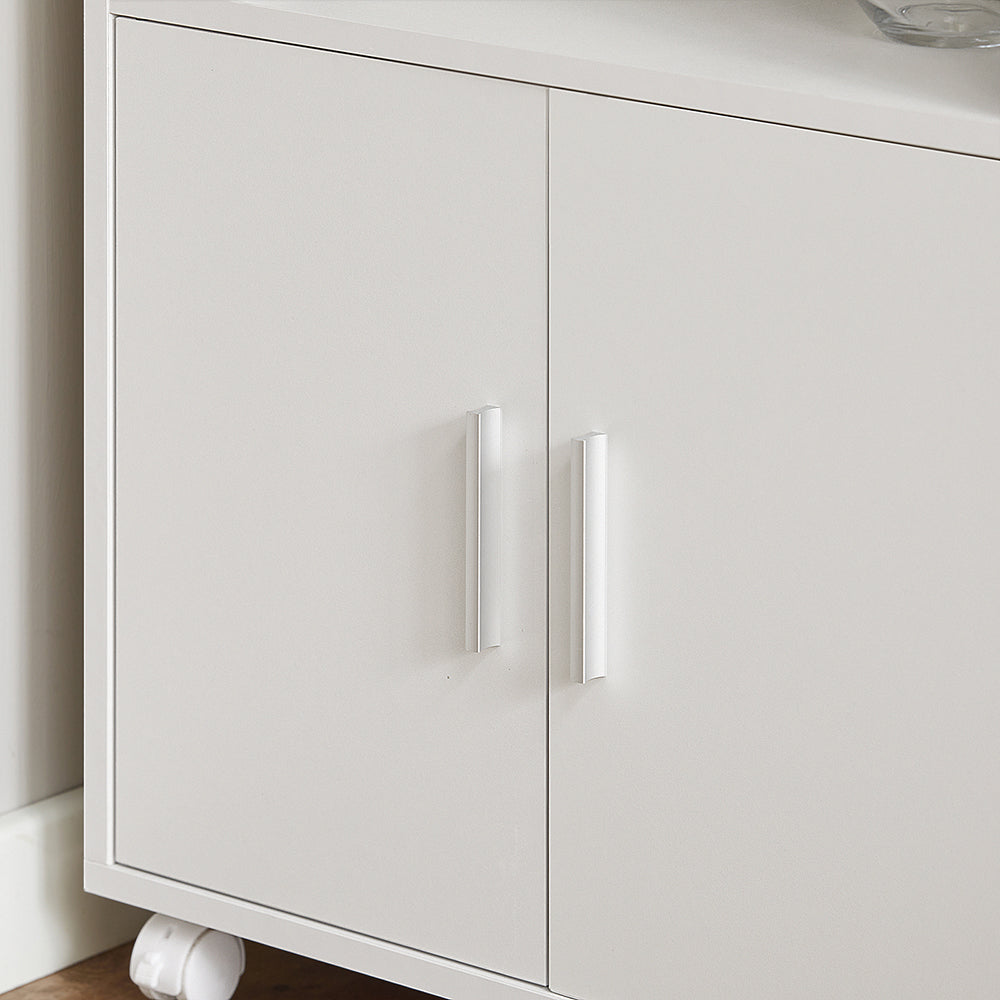 Armoire de cuisine sur roulettes - SoBuy - 55x38x84 cm - Blanc