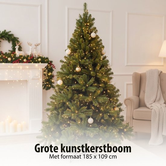 Sapin de Noël Triumph Tree Forrester - Sapin artificiel au design réaliste - Décoration de Noël d'intérieur - Sapin en plastique avec des aiguilles en PVC bien fournis - H 185 x Ø 109 cm - Vert