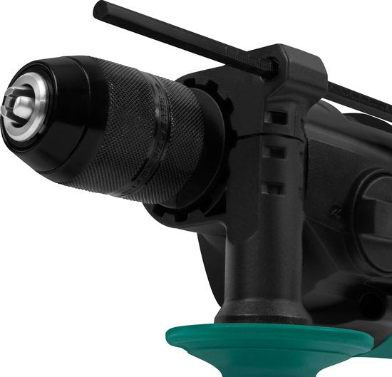 VONROC PRO Perceuse à percussion 1100W - Ø13mm - 2 vitesses - mandrin métallique à serrage rapide - câble caoutchouc 3m - Butée de profondeur et poignée additionnelle incluses