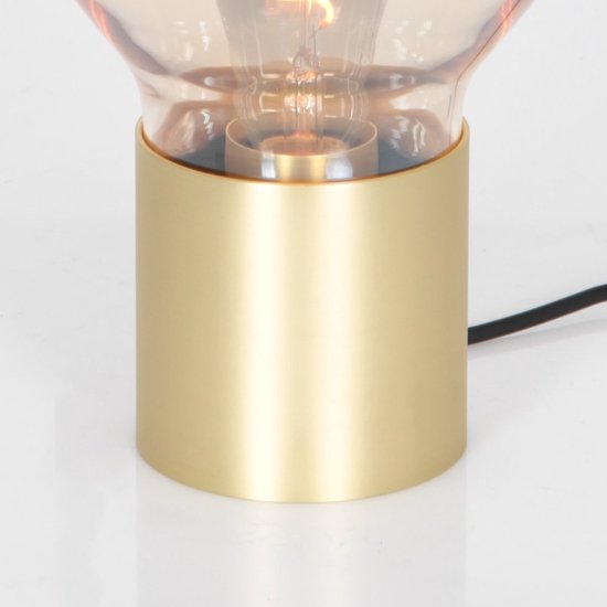 Lampe de table Ambiance 3401ME - Laiton contemporain et verre ambré - Steinhauer - Usage intérieur