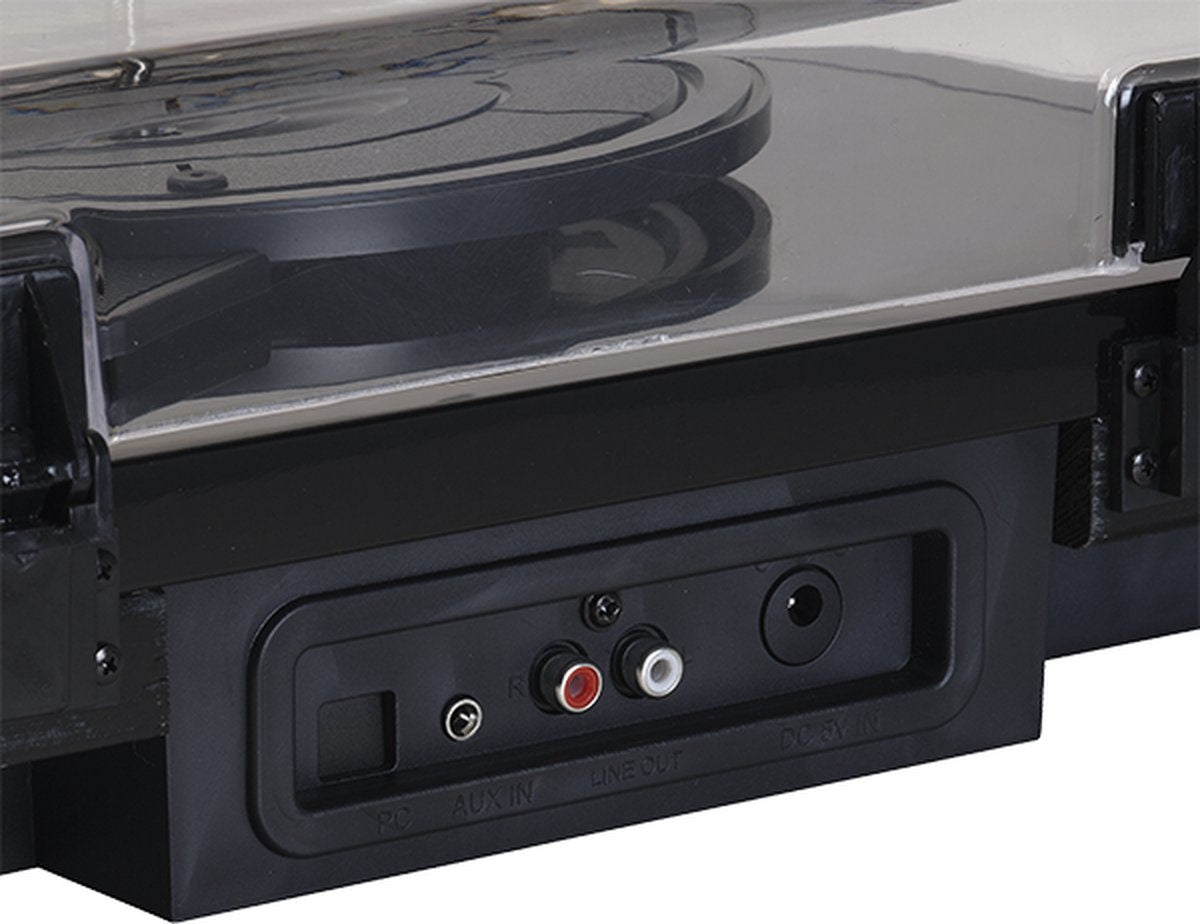 Platine Vinyle Denver Dual Bluetooth - Haut-parleurs Intégrés - USB - Style Rétro - Finition Bois - Modèle VPL230B