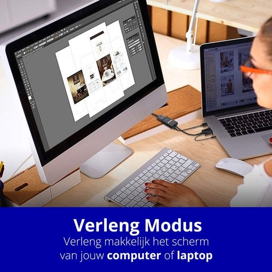 Techvavo® Adaptateur VGA (+ Audio) vers HDMI Convertisseur Universel - Avec Jack 3.5MM Aux & Câble d'alimentation USB - Convertisseur Vidéo Analogique Vers Numérique - Mâle Vers Femelle - 1080P Full HD - inclut un câble d'alimentation USB