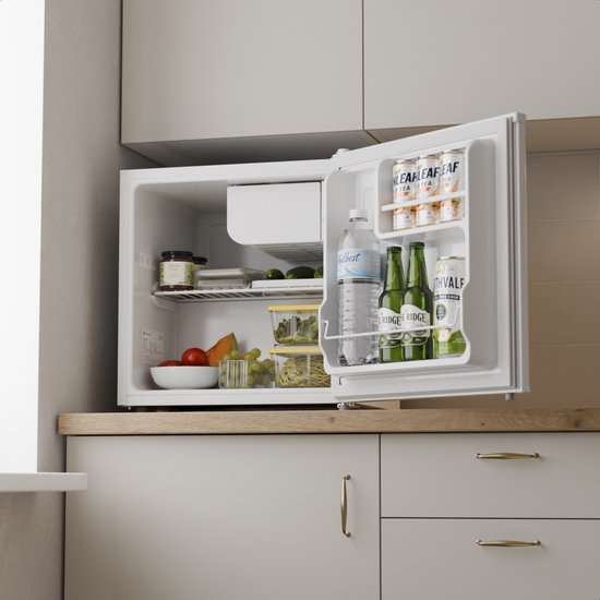 Mini-réfrigérateur KitchenBrothers - 43 L - Petit réfrigérateur - Minibar - Autonome - Frigo - Compact - Blanc