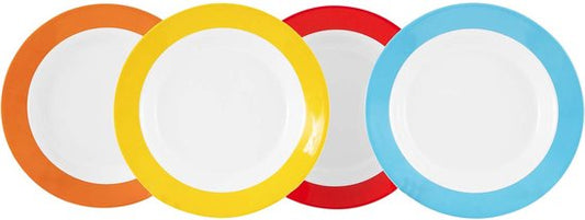 Gimex - Colour Line - Assiette creuse - Rainbow - 4 pièces