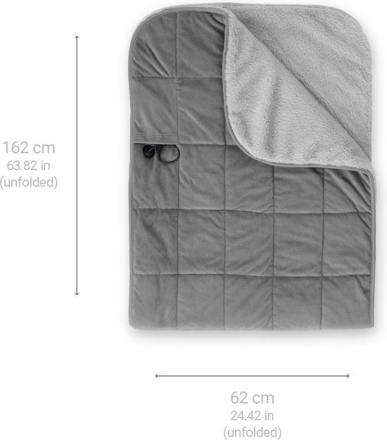 Decoways - Couverture électrique Medisana 3-en-1 HB 674 162 x 62 cm, grise