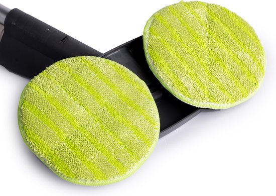 Shine Cyclonic Mop Moop System with Sprayer - Mop rotatif avec manche en 2 parties et système de vaporisation - Pour tous les sols durs - Gris/Vert