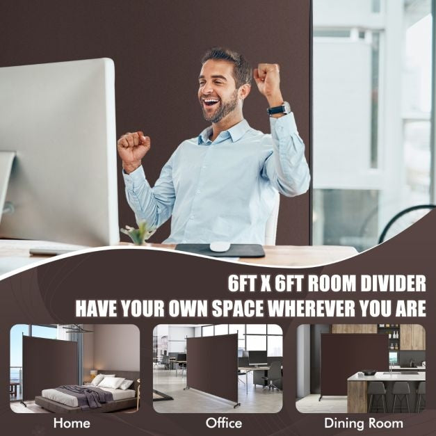 Coast 184 x 184 cm Séparation de pièce sur roulettes Paravent avec panneau Séparation pliante - Salon - Chambre à coucher