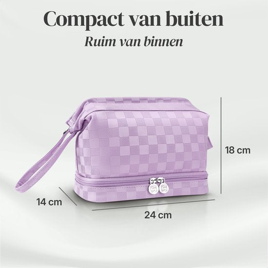 Skycases Travel Essentials - Trousse de toilette et de maquillage - Imperméable et compacte - Convient pour le voyage et l'usage quotidien - Unisexe - Violet