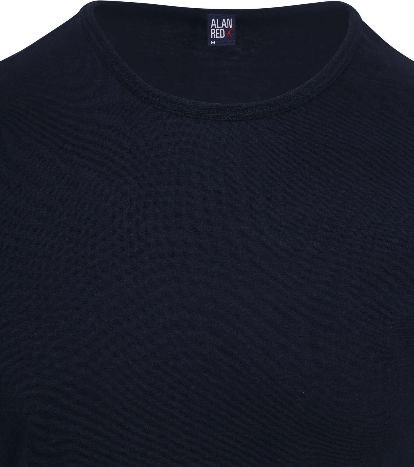 Alan Red - S - T-shirt Derby - pack de 4 - col rond - Navy