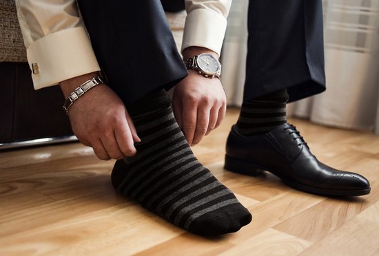 Milanoro - 10 paires de chaussettes en coton élégantes pour homme - Bleu marine - 43-46