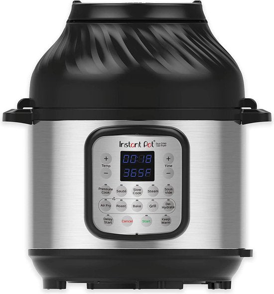Multicuiseur Instant Pot Duo Crisp 5,7 L + friteuse à air chaud - 11 fonctions en 1 - Autocuiseur - Mijoteuse - Cuisson sous vide - Friture à l'air chaud - Cuisson à la vapeur - Cuisson au four - Jusqu'à 6 portions