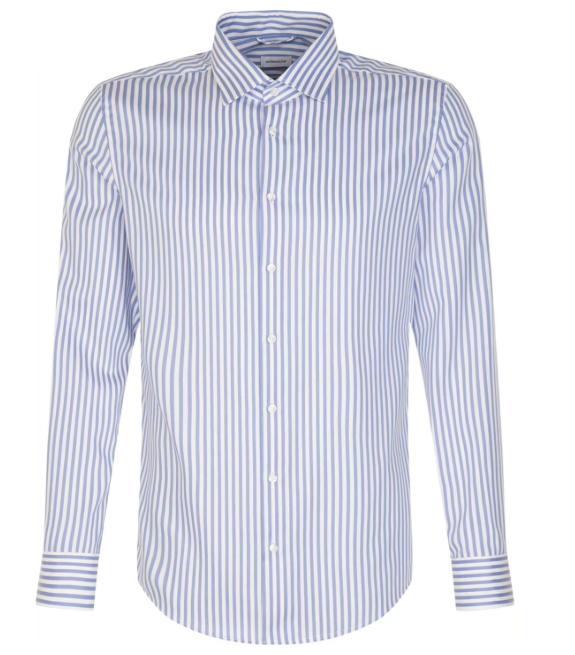 Seidensticker New Kent Business Shirt - Bleu moyen - Taille 42 - Coupe régulière - 100% coton