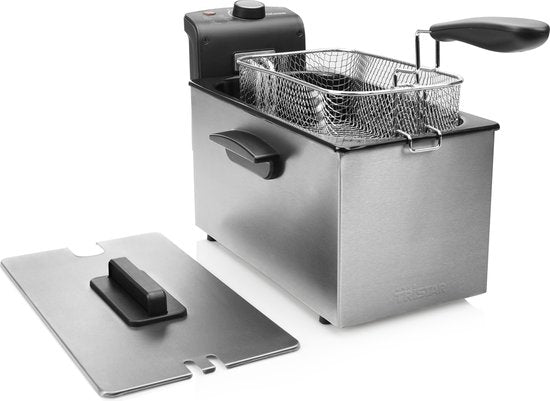 Friteuse Tristar 3 litres - FR-6946 - Puissance 2000 W - Zone froide - Acier inoxydable
