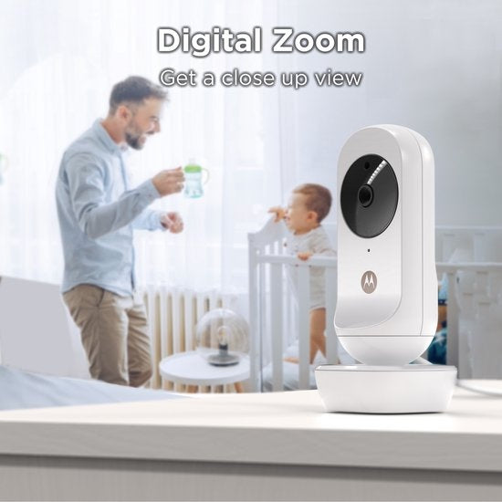 Motorola Babyphone avec écran divisé de 5 pouces et 2 caméras - Vision nocturne - Microphone intégré