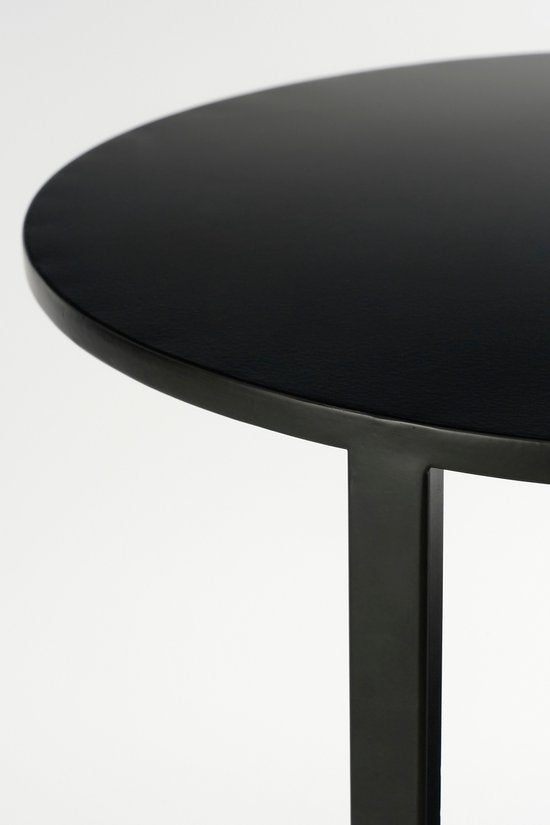 Mica Decorations Table d'appoint Noah - H58 x Ø45 cm - Métal - Noir