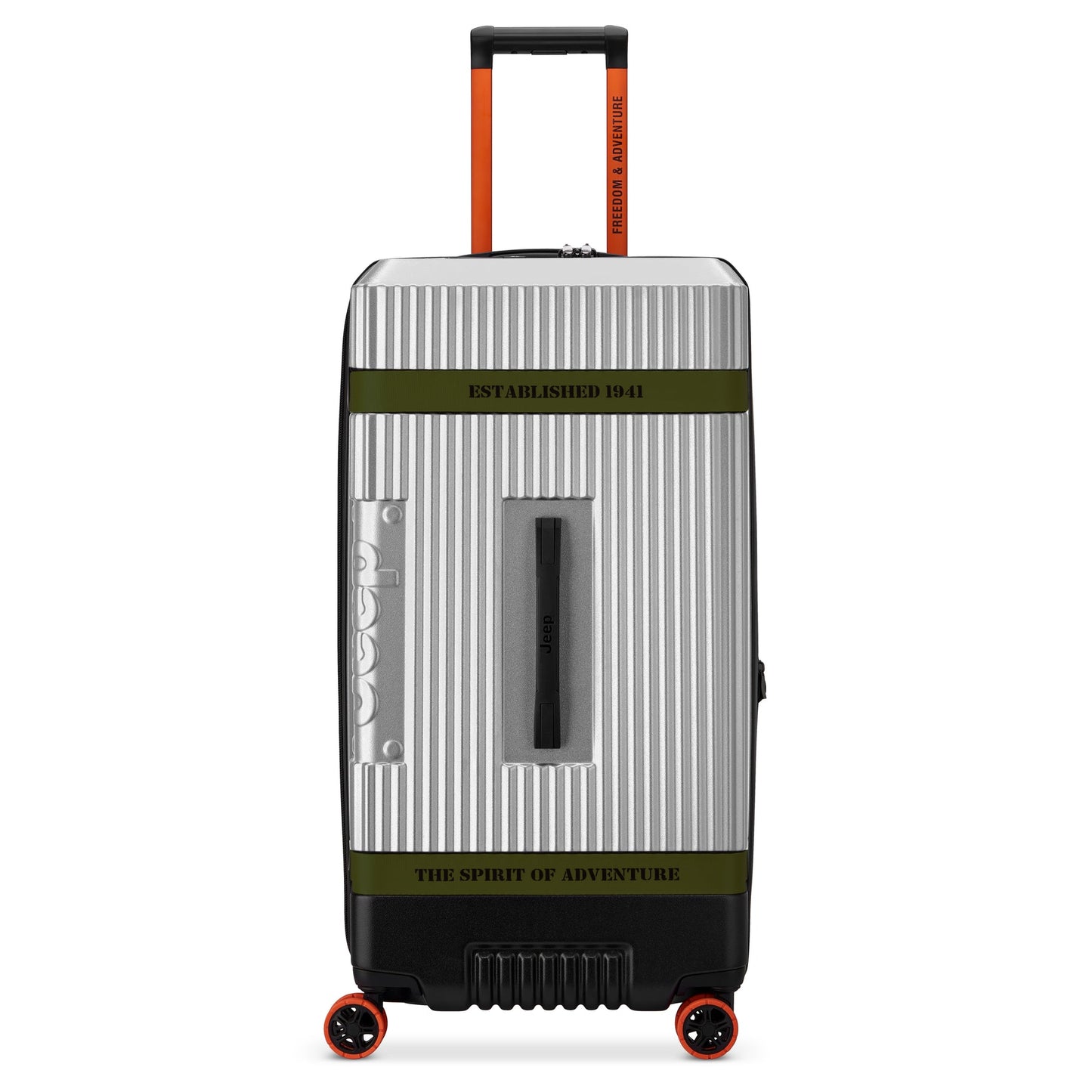 Valise à roulettes Delsey Jeep Soute XL 80 cm – Extensible – Argent