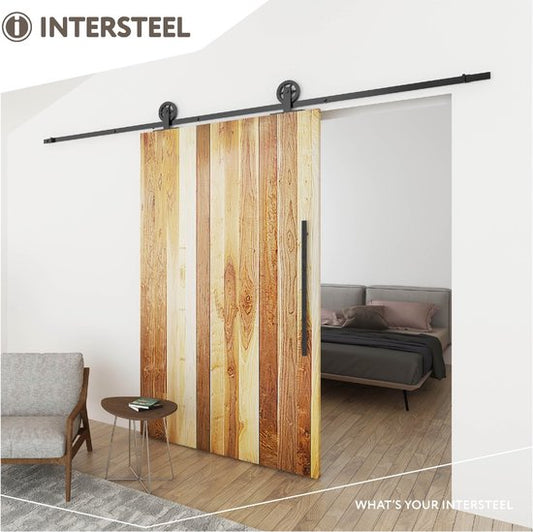 Système de porte coulissante Intersteel Wheel Top noir mat