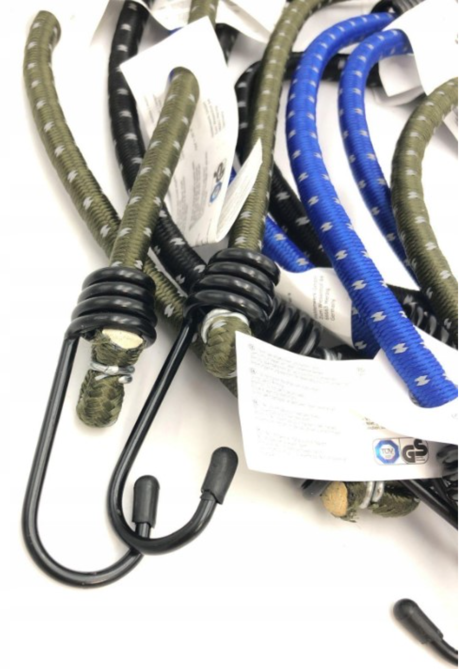 Cordes à bagages Heroism avec crochets - 10 pièces - 45 cm - Certifiées TÜV/GS - Solides et élastiques